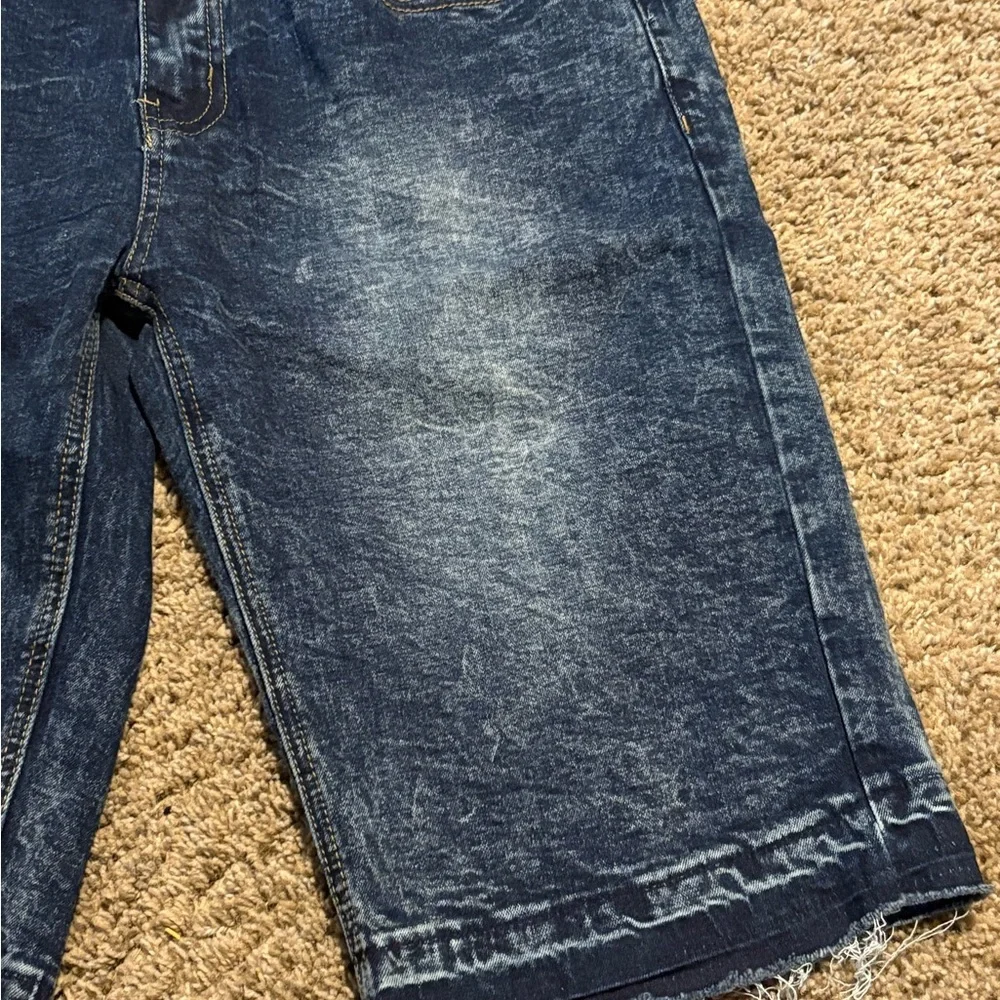 Brooklyn Laundry Blue Denim Shorts men’s sz 32 distressed long